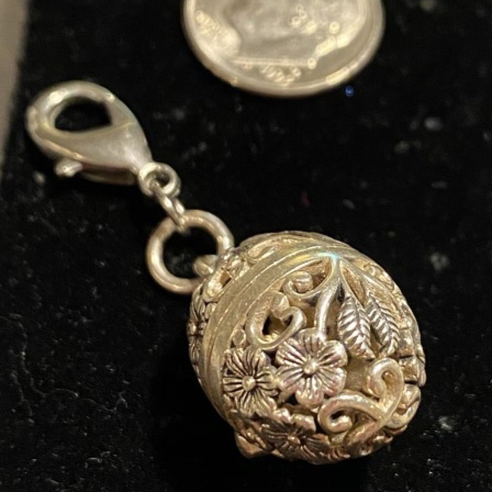 Sterling egg charm  (opens)